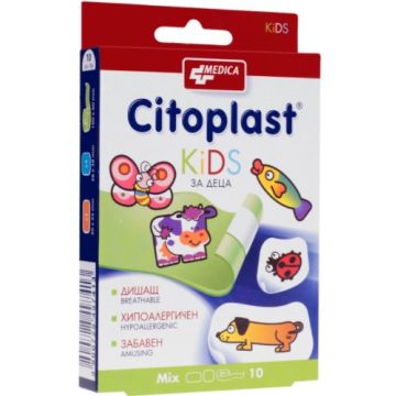 Medica Citoplast Kids Водоустойчиви лепенки за деца 3 размера 10 бр