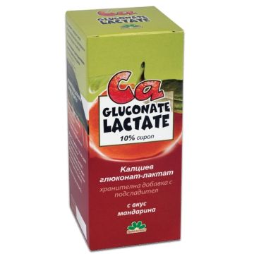 Ca Gluconate Lactate 10% Сироп за имунитет с вкус на мандарина 150 мл