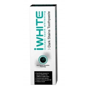 iWHITE Instant Teeth Whitening Dark Stain Toothpaste Избелваща паста за зъби с активен въглен 75 мл