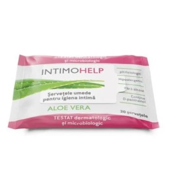 NaturProdukt Intimo Help Aloe Vera Хипоалергични мокри кърпи за интимна хигиена с алое вера 20 бр