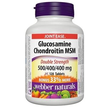 Webber Naturals Glucosamine Chondroitin MSM за здрави стави 1300 мг 120 таблетки