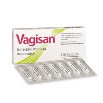 Vagisan Млечна киселина за подпомагане на вагиналната флора 7 свещички Dr Krut Wolff