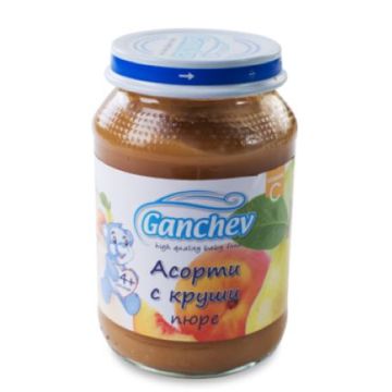 Ganchev Пюре асорти с круши 4М+ 190 гр
