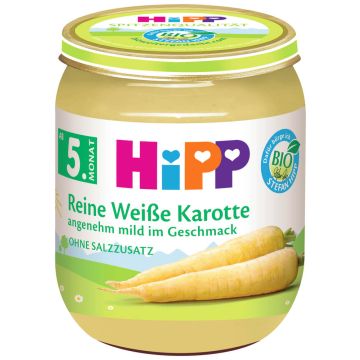 Hipp Био пюре бял морков 5М+ 125 г