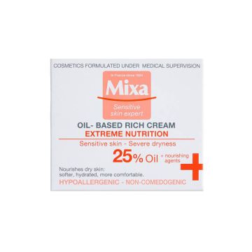 Mixa Extreme Nutrition Богат хидратиращ крем с масло от иглика 50 мл