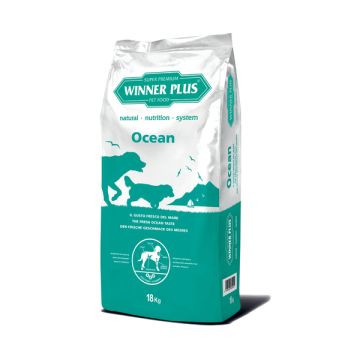 Winner Plus Professional Premium Ocean Професионална суха храна със сьомга за кучета в напреднала възраст с наднормено тегло 18 кг