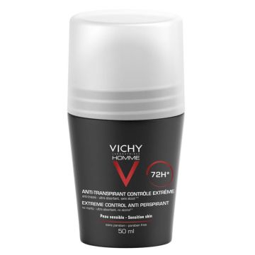 Vichy Homme Дезодорант рол-он с 72 часа ефект против интензивно изпотяване за мъже 50 мл