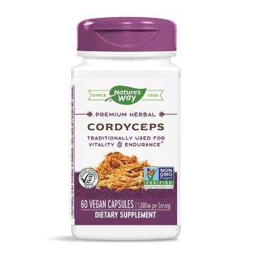 Nature's Way Cordyceps Кордицепс за повишаване на имунитета и тонуса 500 мг х60 V капсули