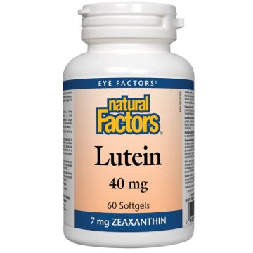 Natural Factors Lutein Лутеин за подобряване на зрението 40 мг х 60 капсули