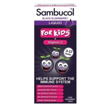 Sambucol Immuno Kids Сироп за Деца при настинка и грип 3-12 години 120 мл Pharma Care