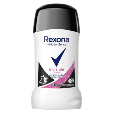 Rexona Invisible Pure Стик против изпотяване за жени 40 мл