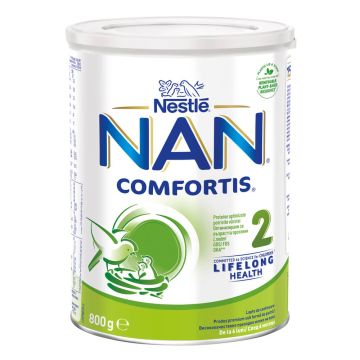 Nestle NAN Comfortis 2 Преходно мляко на прах за бебета 6-12М 800 г