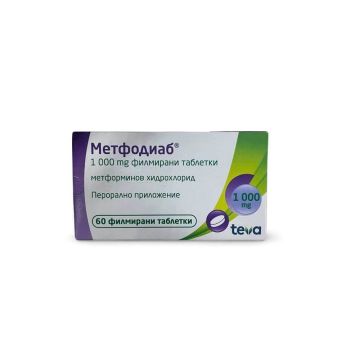 Метфодиаб 1000 мг х 60 таблетки Teva