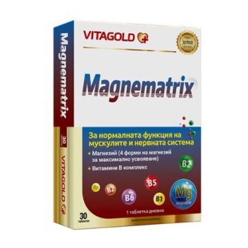 Vitagold Magnematrix Магнезий + Витамини B комплекс х30 таблетки