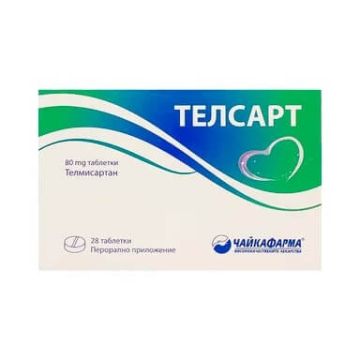 Телсарт 80 мг х 28 таблетки Чайкафарма