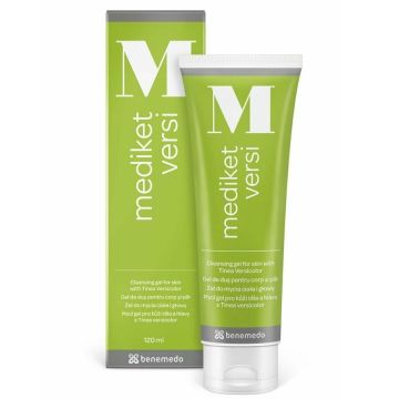 Benemedo Mediket Versi Почистващ гел за тяло и скалп против себорея и наличие на дрожди 120 мл