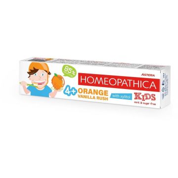 Astera Homeopathica Kids Orange & VanillaRush Паста за зъби 4+ 50 мл 