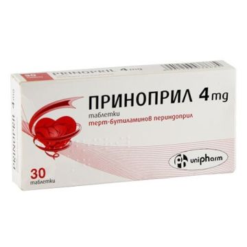 Приноприл 4 мг х 30 таблетки Unipharm