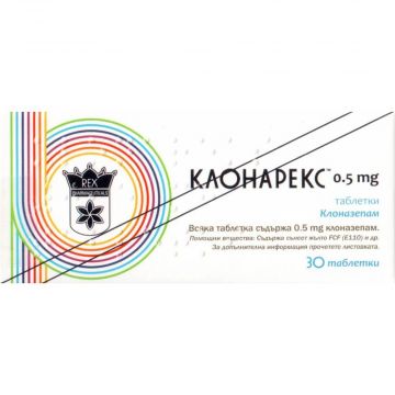 Клонарекс 0.5 мг х 30 таблетки