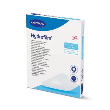 Hartmann Hydrofilm Plus Самозалепваща се превръзка за рани с абсорбираща подложка 10 см x 12.5 см x 10 бр