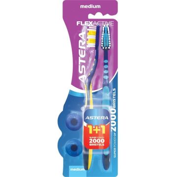 Astera Flex Active Medium Четка за зъби 1+1