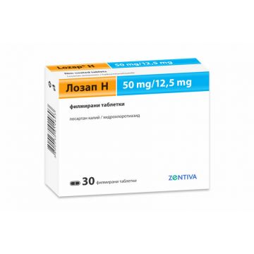 Лозап Н 50 мг/12.5 мг х 30 таблетки Zentiva
