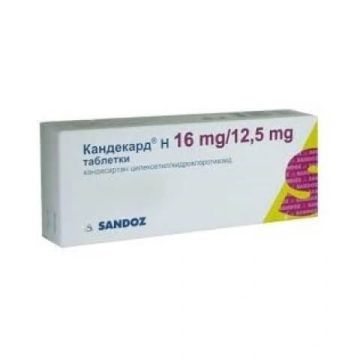 Кандекарт Н 16 мг/12.5 мг х 28 таблетки Sandoz