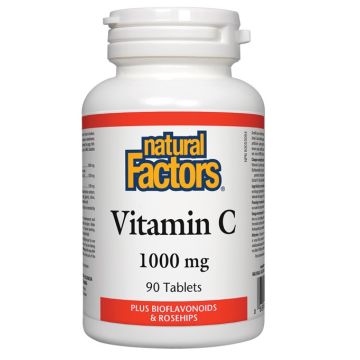 Natural Factors Vitamin C plus Bioflavonoids Шипка и Биофлавони за имунна сила 1000 мг х 90 таблетки