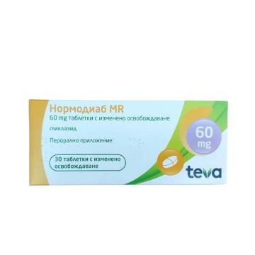 Нормодиаб MR 60 мг x 30 таблетки Teva 