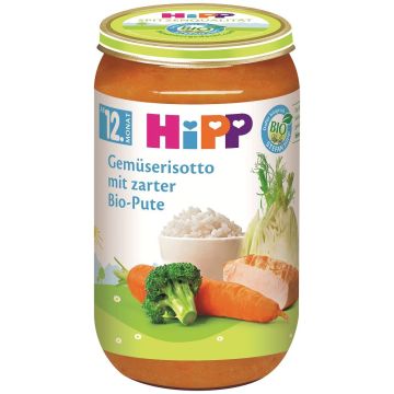 Hipp Био зеленчуково ризото с пуешко месо 12М+ 250 гр