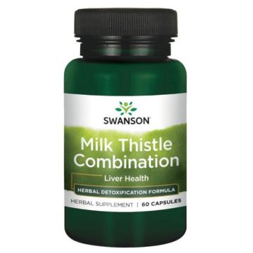 Swanson Milk Thistle Combination Комбинация с Бял Трън за черния дроб х60 капсули