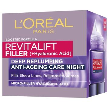 L’Oreal Revitalift Filler Renew Нощен крем за лице против бръчки 50 мл