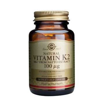 Solgar Vitamin K2 Витамин К2 за здрави кости 100 мкг х 50 капсули