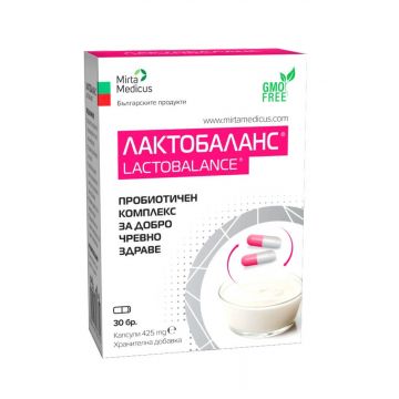 Лактобаланс пробиотичен комплекс за добро чревно здраве 425 мг х 30 капсули 