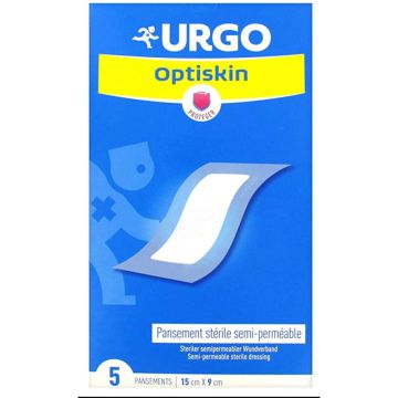 Urgo Optiskin Стерилен прозрачен пластир 15 см х 9 см х 5 бр