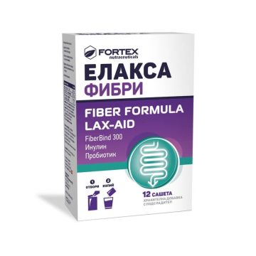 Fortex Елакса Фибри лаксативно действие x 12 сашета