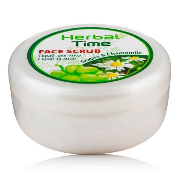 Herbal Time Скраб за лице с масло от гроздови семки и екстракт от лайка 250 мл