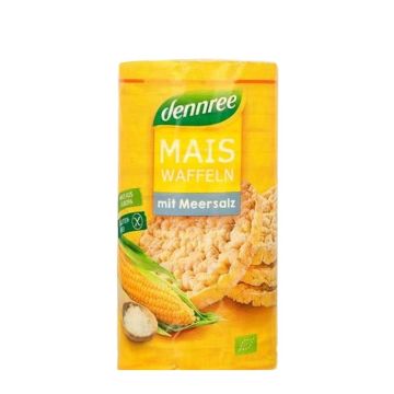 Био Царевични вафли с морска сол без глутен 120 г Dennree