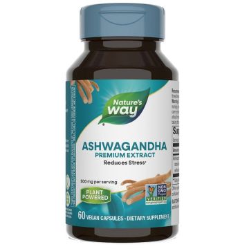 Nature's Way Ashwagandha Ашваганда при стрес, напрежение и умора 500 мг х 60 V капсули