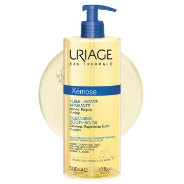 Uriage Xemose Почистващо успокояващо душ олио за лице и тяло 500 мл