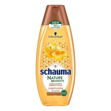Schauma Nature Moments Подсилващ и подхранващ шампоан с меден еликсир и масло от барберска смокиня 400 мл