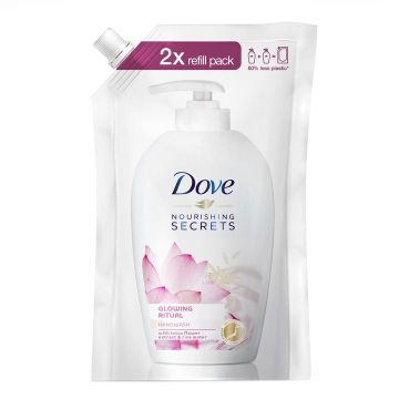 Dove Nourishing Secrets Glowing Ritual Течен сапун за ръце с лотос и оризова вода - пълнител 500 мл