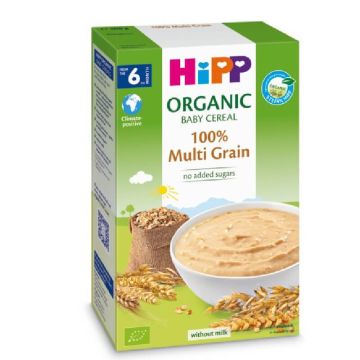 Hipp Био безмлечна многозърнеста инстантна каша 6М+ 200 г