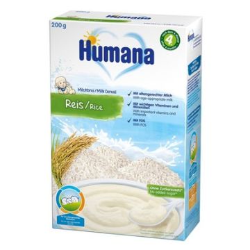 Humana млечна каша с ориз 4М+ 200 гр