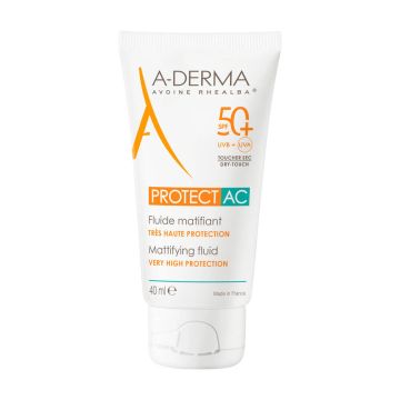 A-Derma Protect AC Слънцезащитен матиращ флуид SPF50+ 40 мл