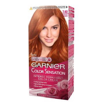 Garnier Color Sensation Трайна боя за коса, 7.40 Intense Amber