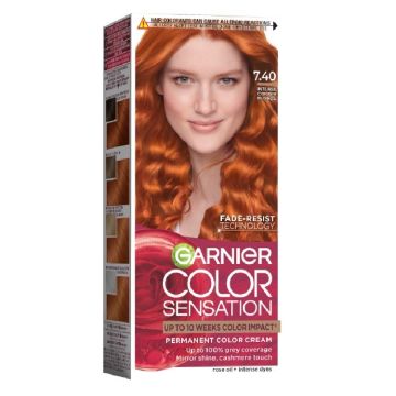 Garnier Color Sensation Трайна боя за коса, 7.40 Intense Amber