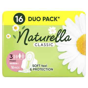 Naturella Classic Maxi Duo pack Дневни дамски превръзки с лайка 16 бр