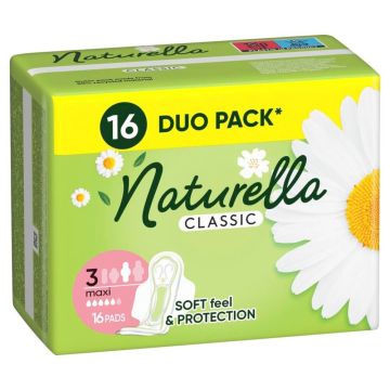 Naturella Classic Maxi Duo pack Дневни дамски превръзки с лайка 16 бр