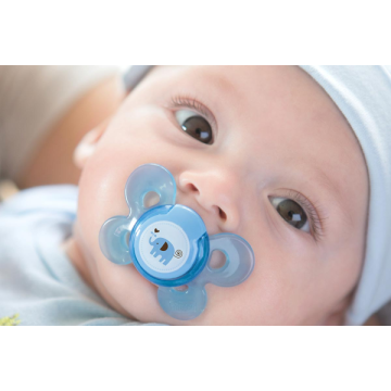 Chicco залъгалка физио комфорт силикон нощна синя 12М+ х1 бр